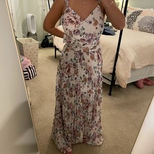 Midnight Doll Floral Maxi Dress with ruffle straps